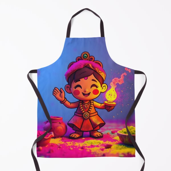 Item preview, Holi Child with Lamp Sticker designed and sold by Teewave-Ashish.