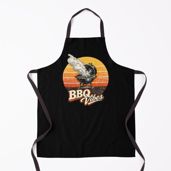 Item preview, BBQ Vibes Retro Sunset Grill Smoke Design designed and sold by Mikoff04-arts.