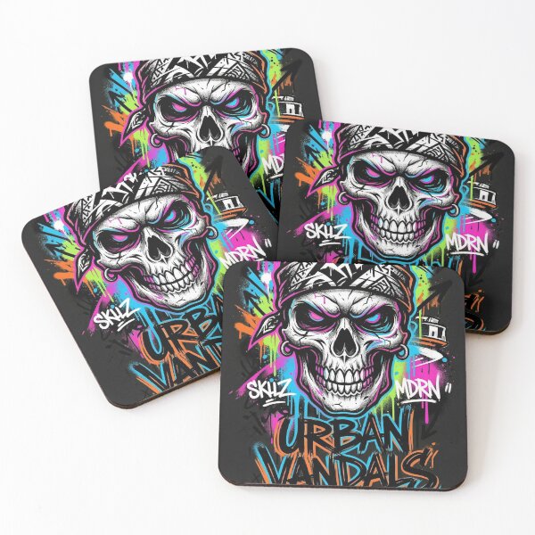 Item preview, Graffiti Skull Street Art – Urban Streetwear Style Illustration designed and sold by Beauty Hand LK.