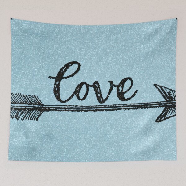 Item preview, Love arrow design on blue background designed and sold by anytka.