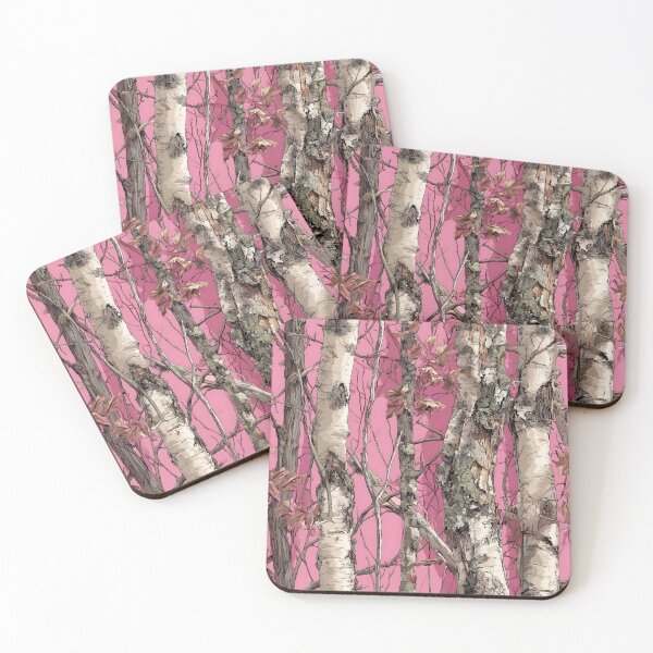 Item preview, Birch Woodland Pattern with Pink Contrast Camouflage Realtree designed and sold by meganohm.