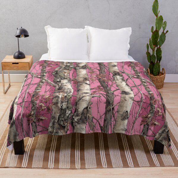 Item preview, Birch Woodland Pattern with Pink Contrast Camouflage Realtree designed and sold by meganohm.