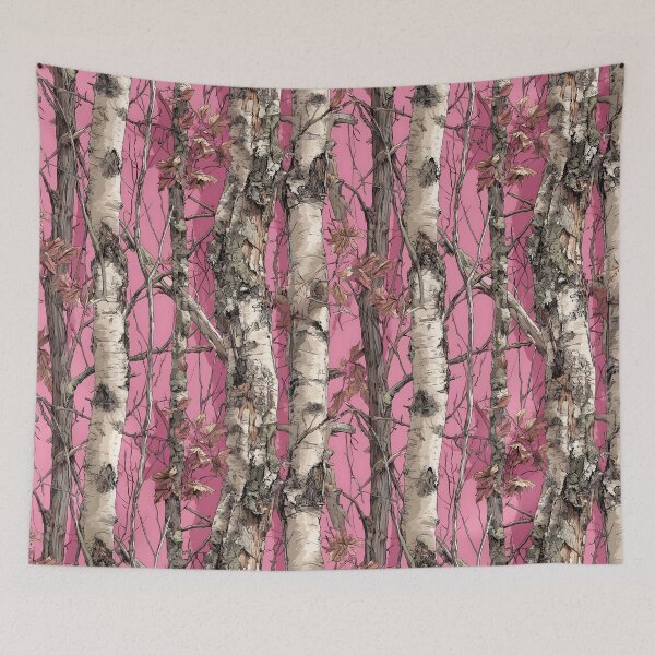 Item preview, Birch Woodland Pattern with Pink Contrast Camouflage Realtree designed and sold by meganohm.