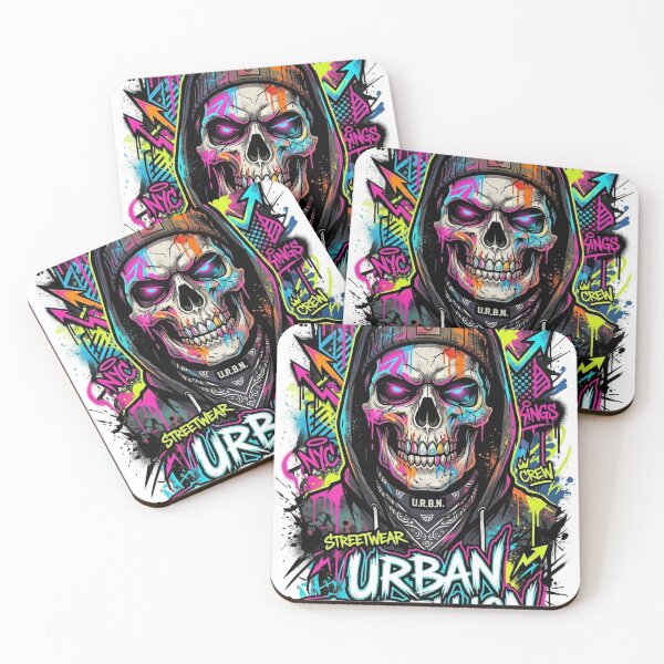 Item preview, Urban Skull Graffiti – Modern Streetwear Art Graphic designed and sold by Beauty Hand LK.