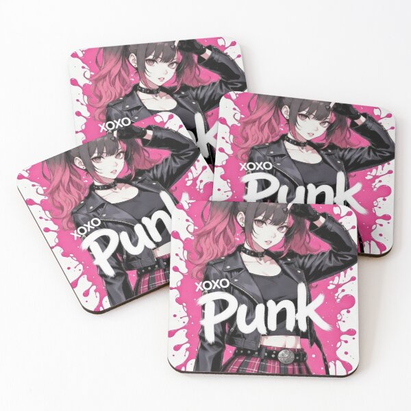 Item preview, Pink Splat Punk Anime Girl XOXO designed and sold by BoopsShop.