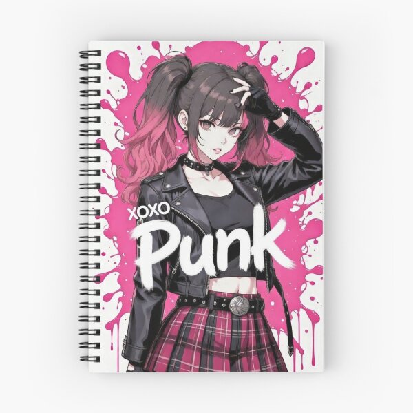 Item preview, Pink Splat Punk Anime Girl XOXO designed and sold by BoopsShop.