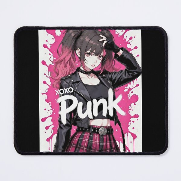 Item preview, Pink Splat Punk Anime Girl XOXO designed and sold by BoopsShop.