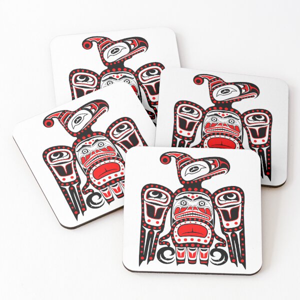 Item preview, haida  thunderbird eagle art red black designed and sold by ramwebroom.