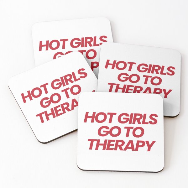 Item preview, Hot Girls Go To Therapy Mental Health Bold Minimal Aesthetic Quote designed and sold by HIGHDIE STUDIOS.