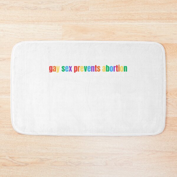 Item preview, Gay Sex Prevents Abortion LGBTQ Rainbow Flag Pride Funny Bi Lesbian Christian Humor designed and sold by Space Ghettos.