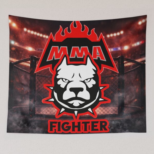 Item preview, MMA Fighter Dog Face Fight Spirit designed and sold by Fei Long Design Hub.