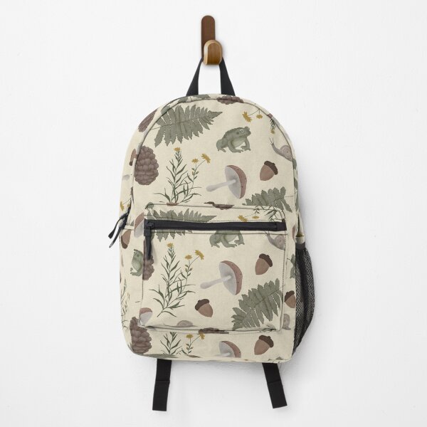 Item preview, Vintage Cottagecore Woodland Toad and Fern Pattern designed and sold by Seamlessly Buffalo.