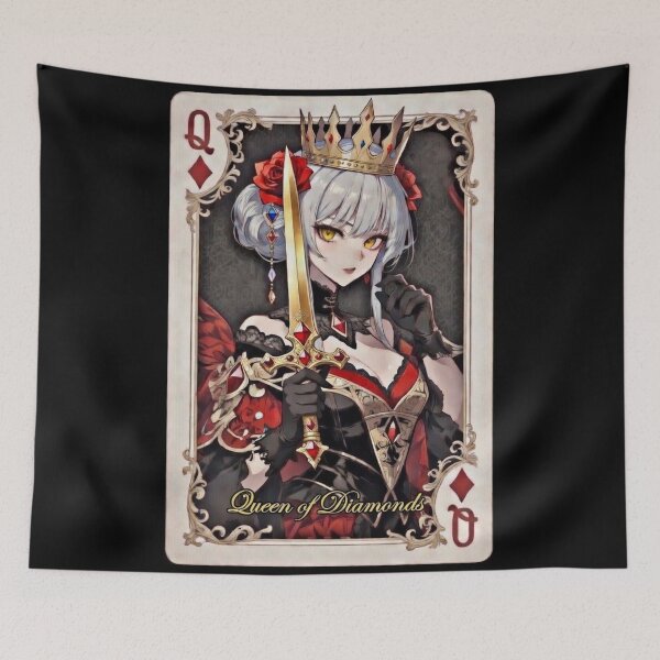 Item preview, Queen of Diamonds card designed and sold by BoopsShop.