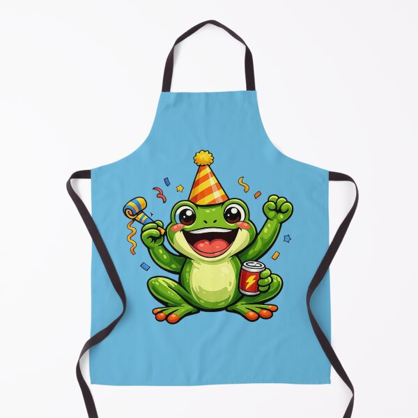 Item preview, Party Frog with Hat and Can designed and sold by FroggyOnly.