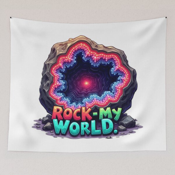 Item preview, rock my world colorful typographical geological design designed and sold by SmashingDeals.