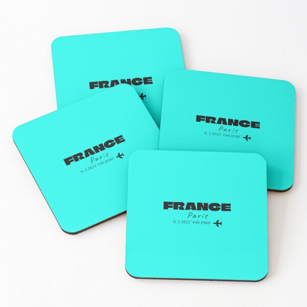 Item preview, Paris France Coordinates Minimalist Travel Design-black text designed and sold by Soft Strength Studio.