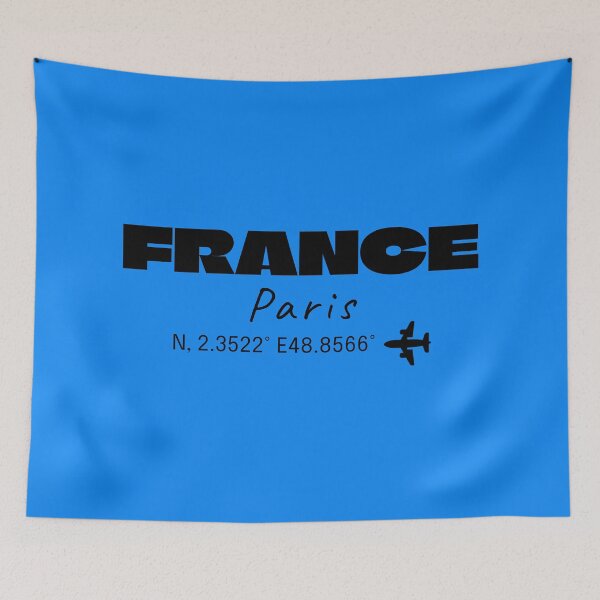 Item preview, Paris France Coordinates Minimalist Travel Design-black text designed and sold by Soft Strength Studio.