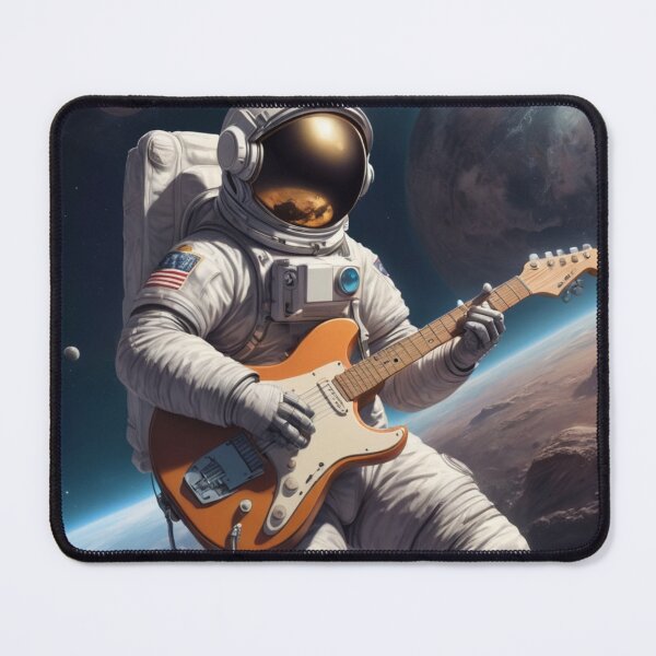 Item preview, Cosmic Riffs – Astronaut Shredding Guitar Above Earth designed and sold by GenesisArtis.