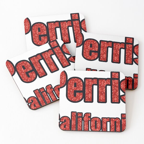 Artikelvorschau, Perris, Kalifornien – Stadtname mit rotem Strassstein entworfen und verkauft von TheIconSmith.