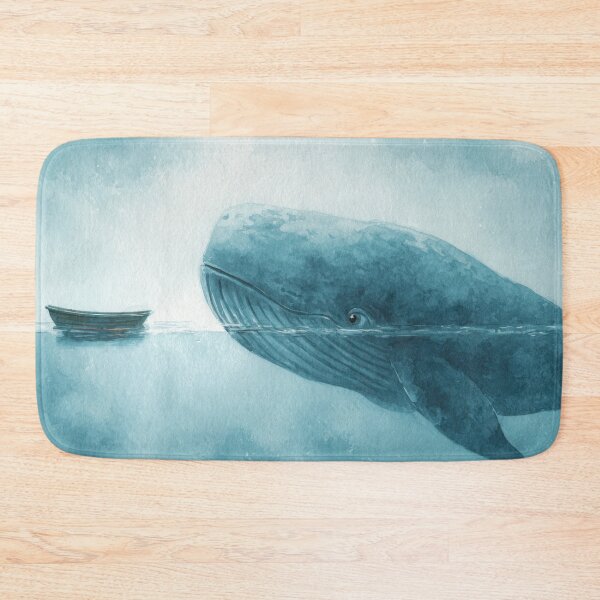 Item preview, Whale approaches small boat in water designed and sold by anytka.