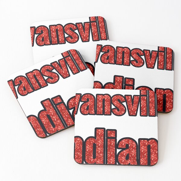 Item preview, Evansville Indiana City Name With Red Rhinestone designed and sold by TheIconSmith.