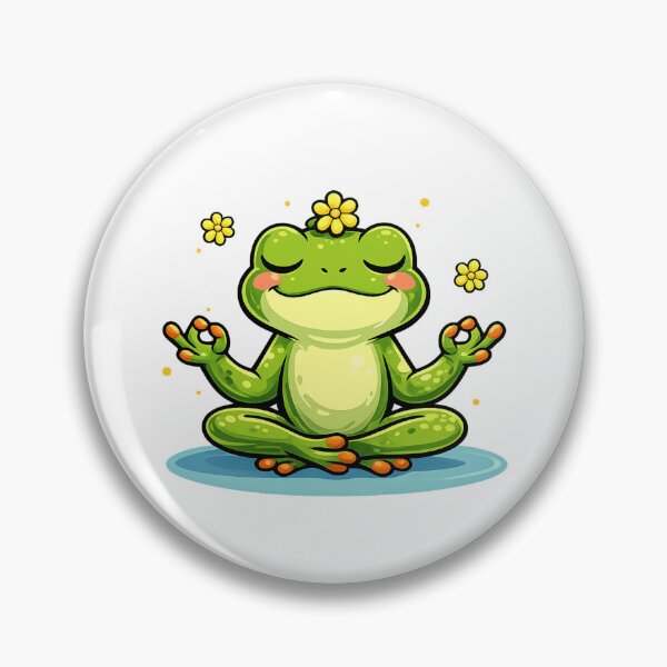 Item preview, Meditating Frog in Lotus Position designed and sold by FroggyOnly.