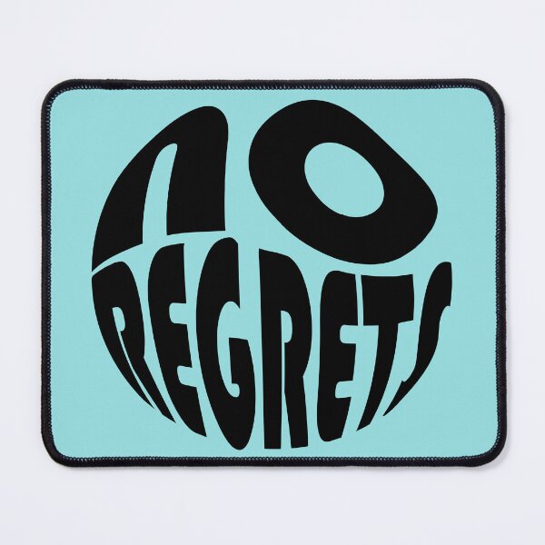 Item preview, No Regrets - Circle - Chunky Text designed and sold by edgehouse.