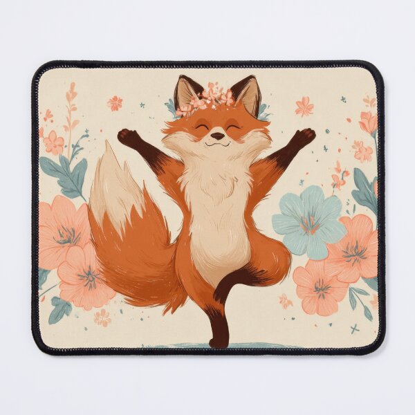 Item preview, Fox dancing among flowers designed and sold by anytka.