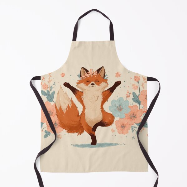 Item preview, Fox dancing among flowers designed and sold by anytka.