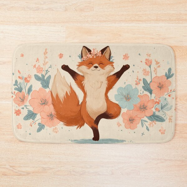 Item preview, Fox dancing among flowers designed and sold by anytka.