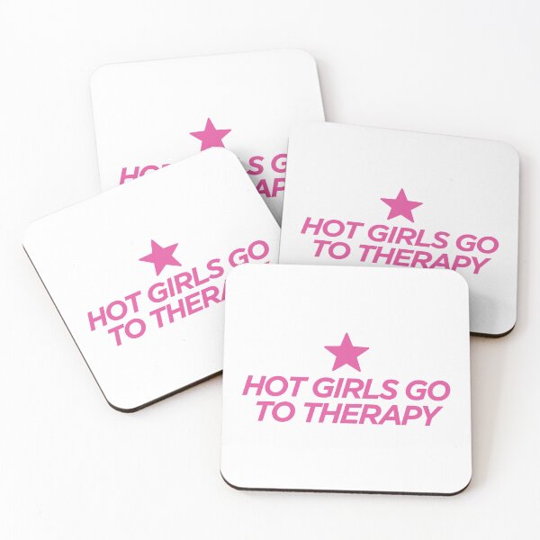 Item preview, Hot Girls Go To Therapy Mental Health Bold Minimal Aesthetic Quote designed and sold by HIGHDIE STUDIOS.