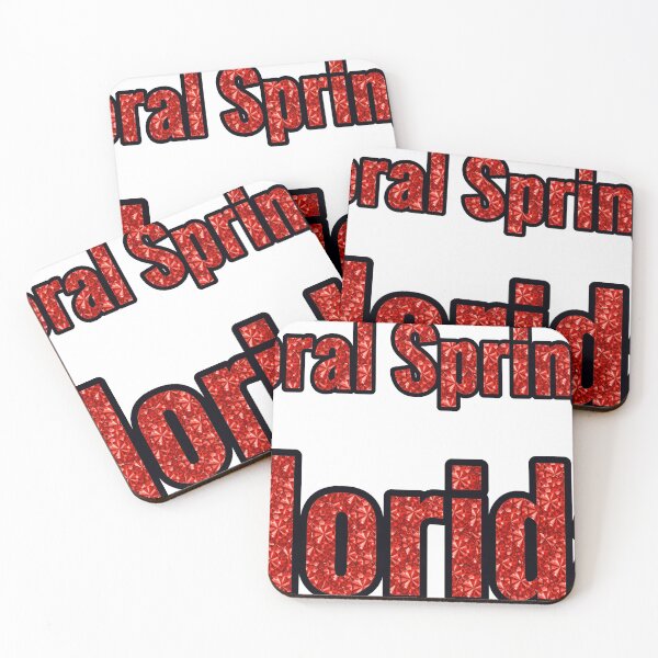 Item preview, Coral Springs Florida City Name With Red Rhinestone designed and sold by TheIconSmith.