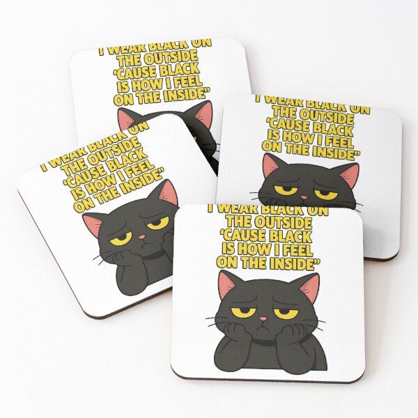 Item preview, Sad Black Cat Cartoon – Unlovable The Smiths Inspired – I Wear Black On The Outside ‘Cause Black Is How I Feel On The Inside designed and sold by Donsean22.