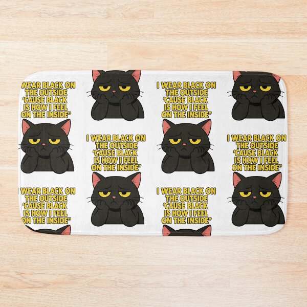 Item preview, Sad Black Cat Cartoon – Unlovable The Smiths Inspired – I Wear Black On The Outside ‘Cause Black Is How I Feel On The Inside designed and sold by Donsean22.