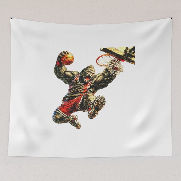 Item preview, Gorilla Basketball Player Hand Drawn Sticker – Street Sports Animal Art designed and sold by Felixuss.