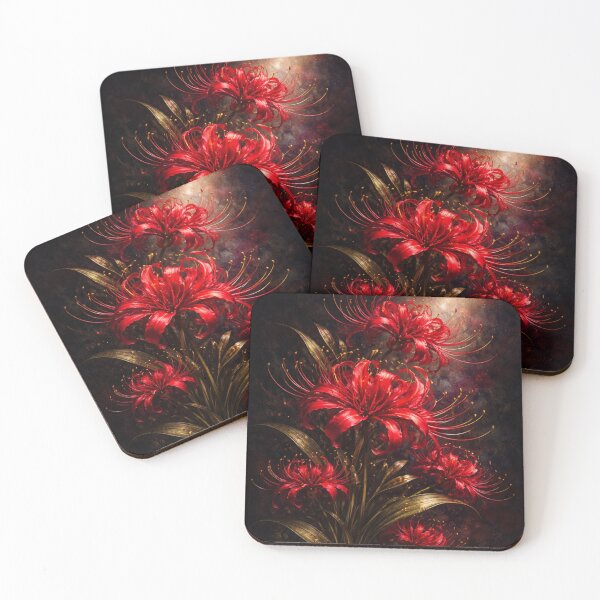 Item preview, .Luxury Red Spider Lily Wall Art – Dramatic Japanese Botanical Floral Print designed and sold by simpleyetcanva.