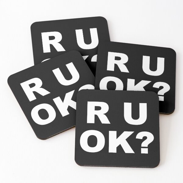 Item preview, Minimalist R U OK? Mental Health Awareness Typography designed and sold by Vision Crafted.