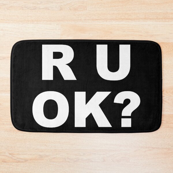 Item preview, Minimalist R U OK? Mental Health Awareness Typography designed and sold by Vision Crafted.