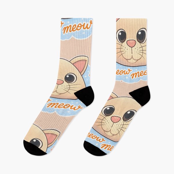 Item preview, Cute Kawaii Cat Face – Meow Meow Pastel Sticker designed and sold by blankTeeShirt.
