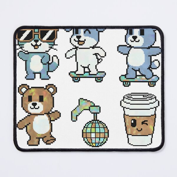 Item preview, A colorful pixel art illustration of joyful cartoon animals on transparent background designed and sold by Creative88Art.