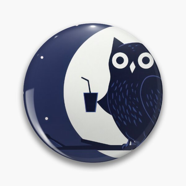 Item preview, Owl holds drink under the moonlight designed and sold by anytka.