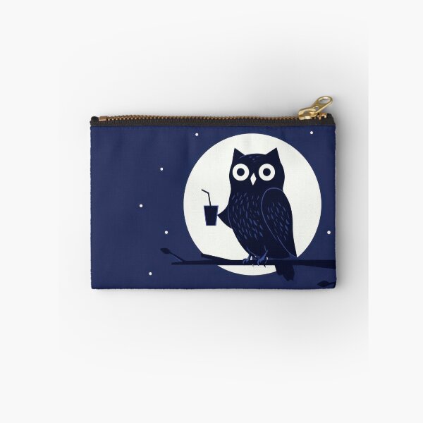 Item preview, Owl holds drink under the moonlight designed and sold by anytka.