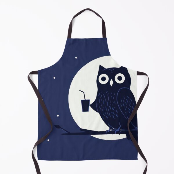 Item preview, Owl holds drink under the moonlight designed and sold by anytka.