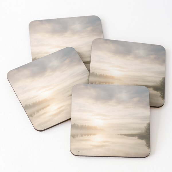 Item preview, Ethereal Misty Sunrise Over Foggy Lake - Golden Hour Reflections designed and sold by EK-World.