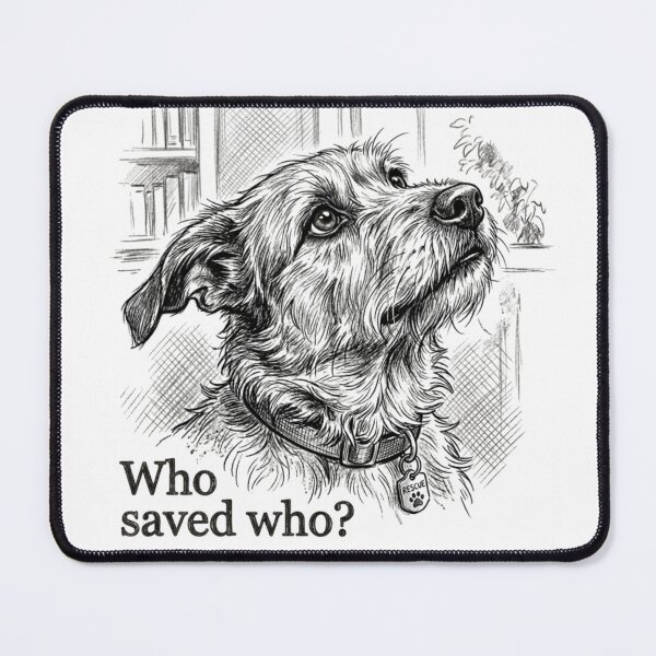 Item preview, “Who saved who?” Design Sketch  designed and sold by DogLoveArt.