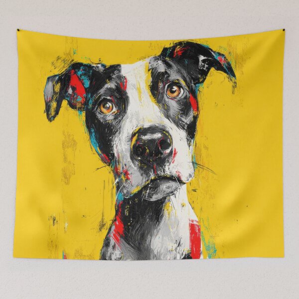 Item preview, Pet dog with colorful background designed and sold by anytka.