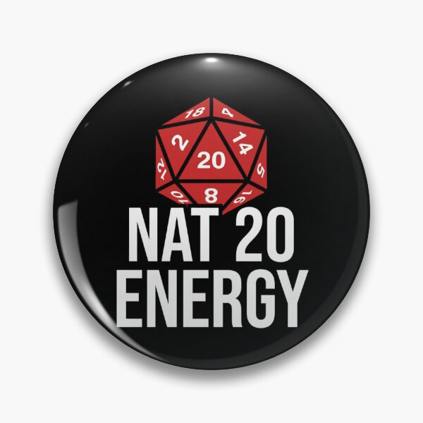 Item preview, Nat 20 Energy Natural Critical Success Design designed and sold by Pixie-agenca.