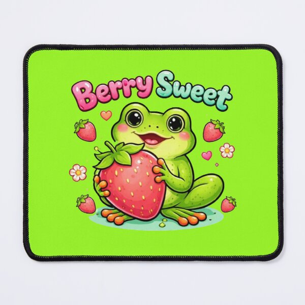 Item preview, Adorable Frog with Strawberry designed and sold by FroggyOnly.