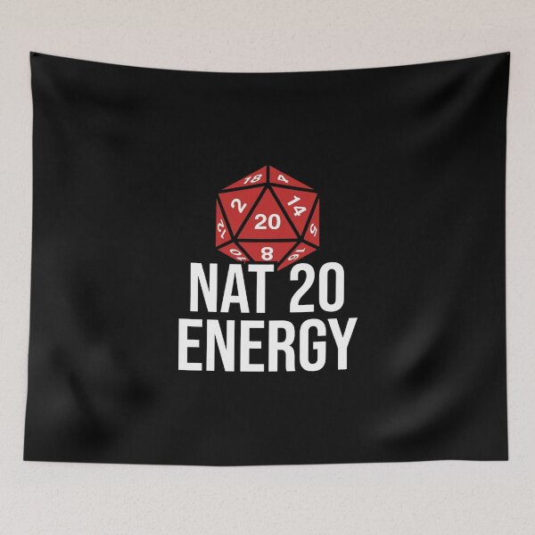 Item preview, Nat 20 Energy Natural Critical Success Design designed and sold by Pixie-agenca.