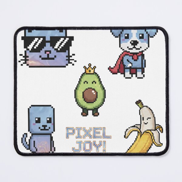 Item preview, A colorful pixel art illustration of happy cartoon characters on transparent background designed and sold by Creative88Art.